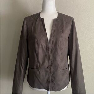 Premise Vegan Leather Women’s One Button Blazer Jacket✨